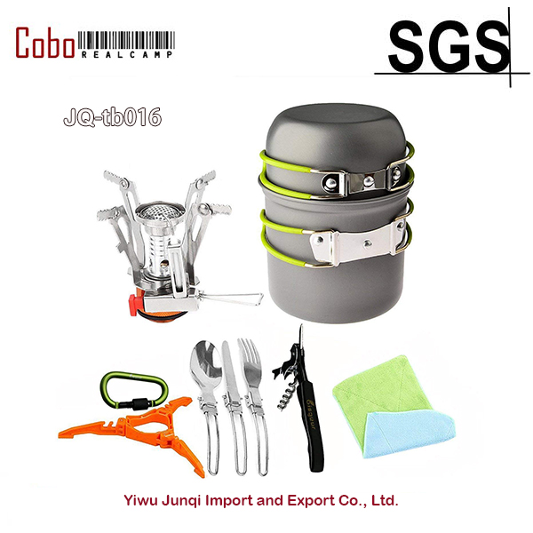 Camping Cooking Pot Tripod - 12-17Pcs Camping Cookware Stove Stand Tripod