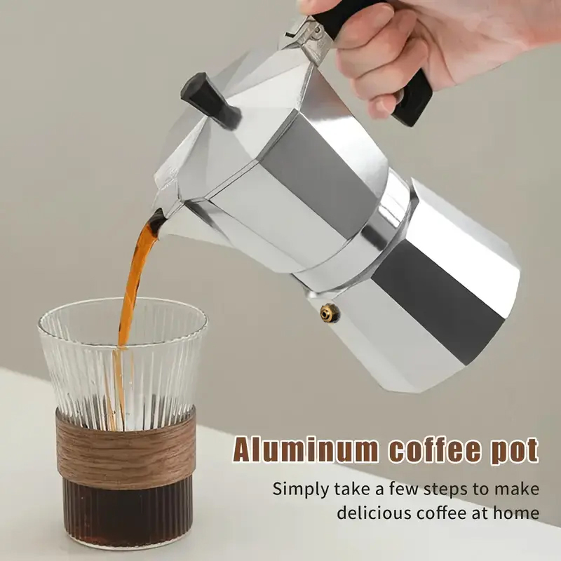 Camping Cooking Utensils - Classic Aluminum Moka Pot 50-300ML Household