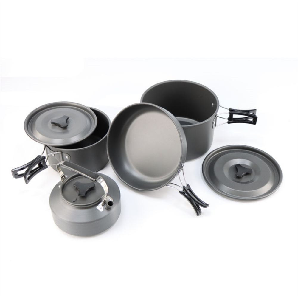 Lightweight Aluminum Alloy Out - Camping Cooking Set Large ulasan dan harga