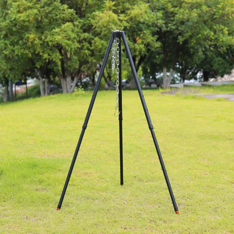 1Pc Outdoor Bonfire Tripod Cam - Camping Cooking Pot Tripod ulasan dan harga