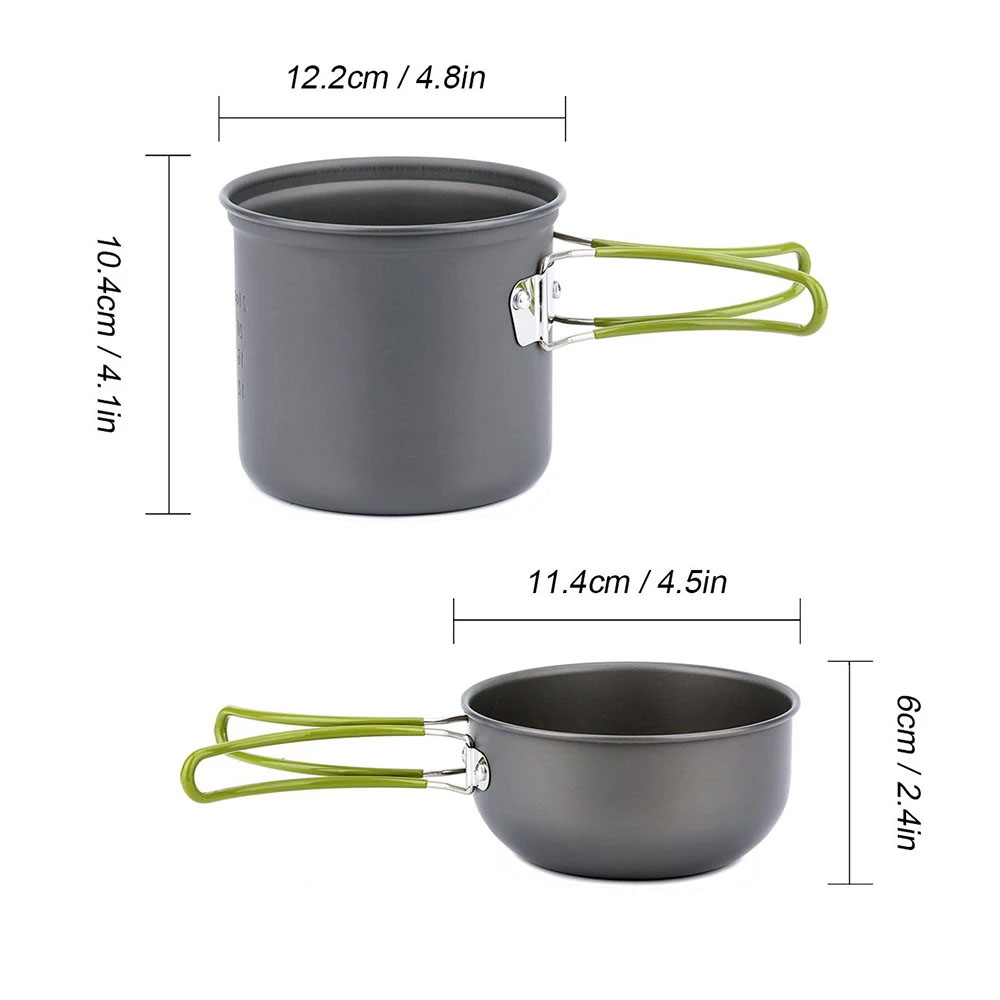 Camping Cookware Mess Kit Ultr - Camping Cooking Rice ulasan dan harga