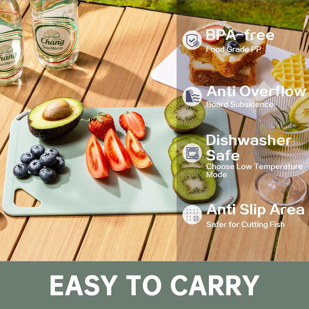 Plastic Cutting Board Set of 3 - Camping Cooking Set Large ulasan dan harga