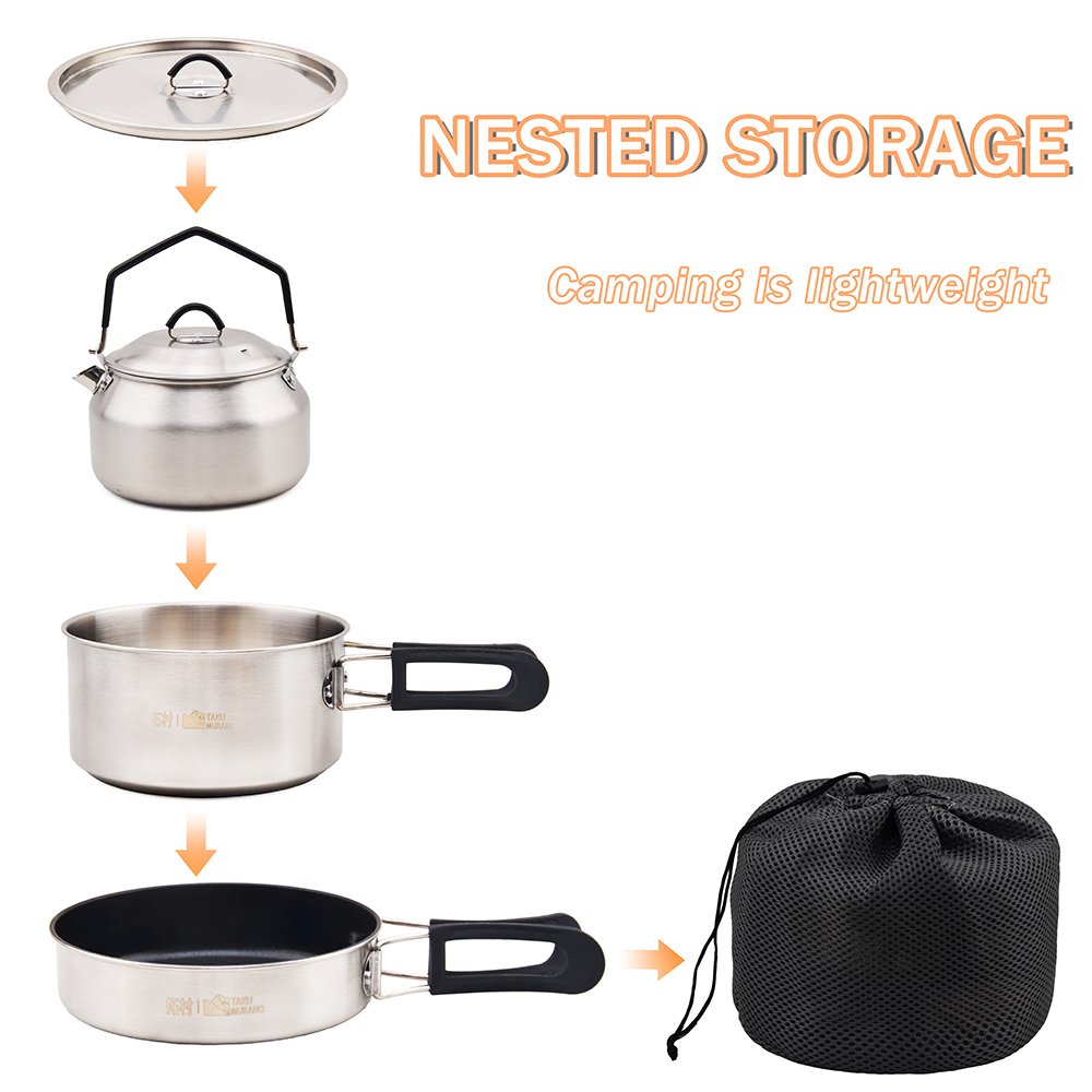 Camping Cookware Set Portable  - Camping Cooking Set Large ulasan dan harga