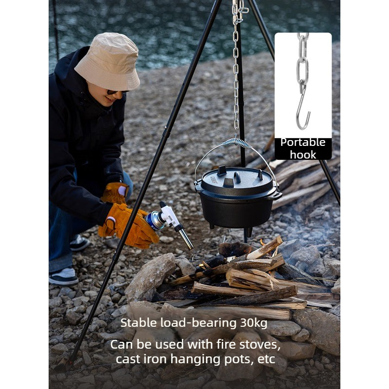 Aluminum Alloy Hanging Pot Bra - Camping Cooking Pot Tripod ulasan dan harga