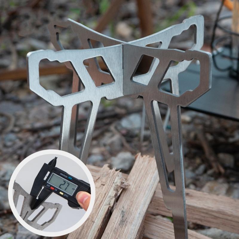 55KD Foldable Camp Stove Base  - Camping Cooking Pot Tripod ulasan dan harga