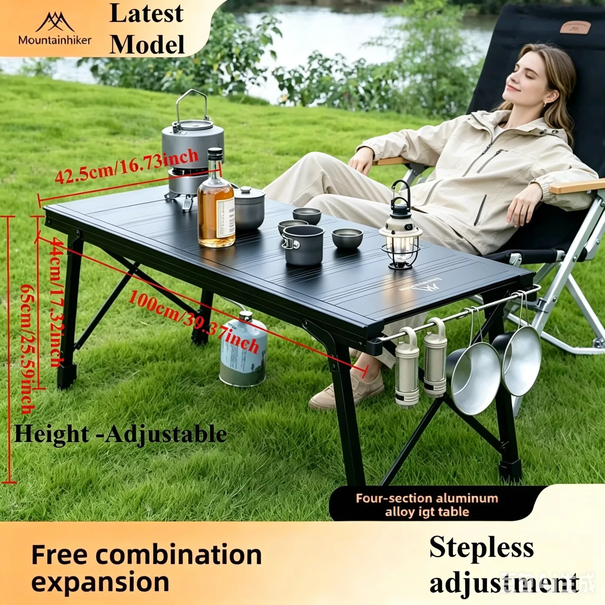 Folding IGT Camping Lift Table - Camping Cooking Options ulasan dan harga