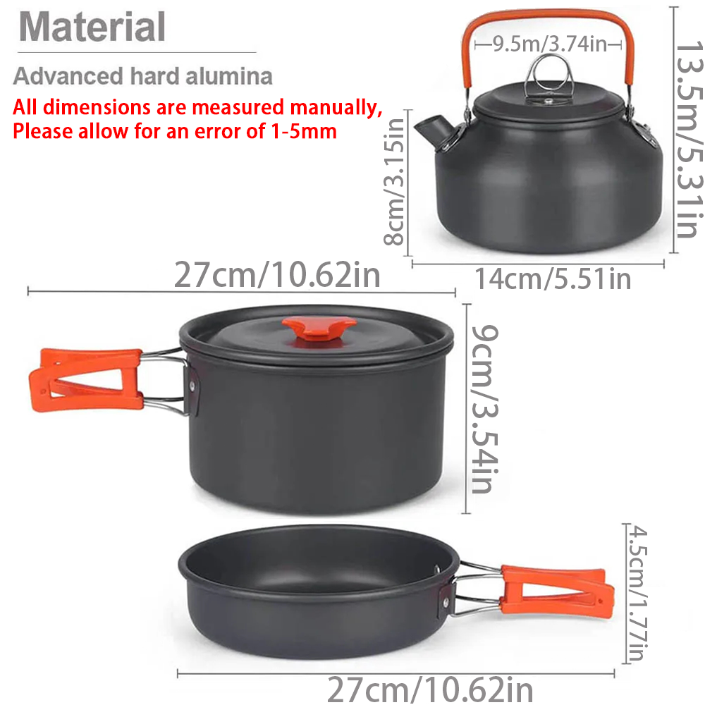 1pcs/1set Camping Cookware Kit - Camping Cooking Rice ulasan dan harga