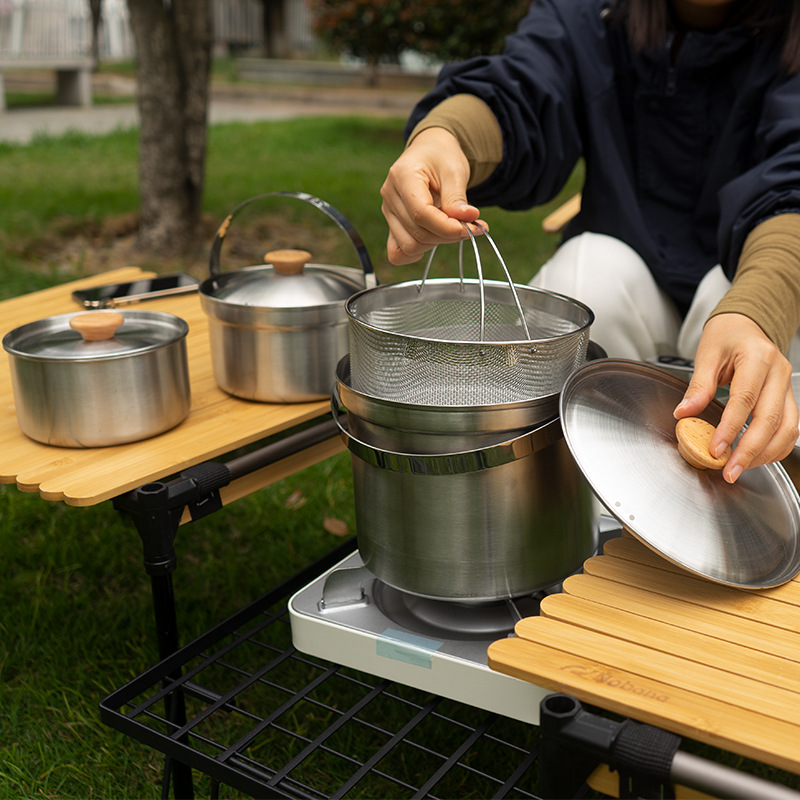 NOBANA Newest Outdoor Stainles - Camping Cooking Rice ulasan dan harga