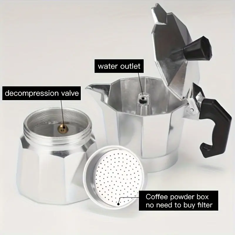 Classic Aluminum Moka Pot 50-3 - Camping Cooking Utensils ulasan dan harga