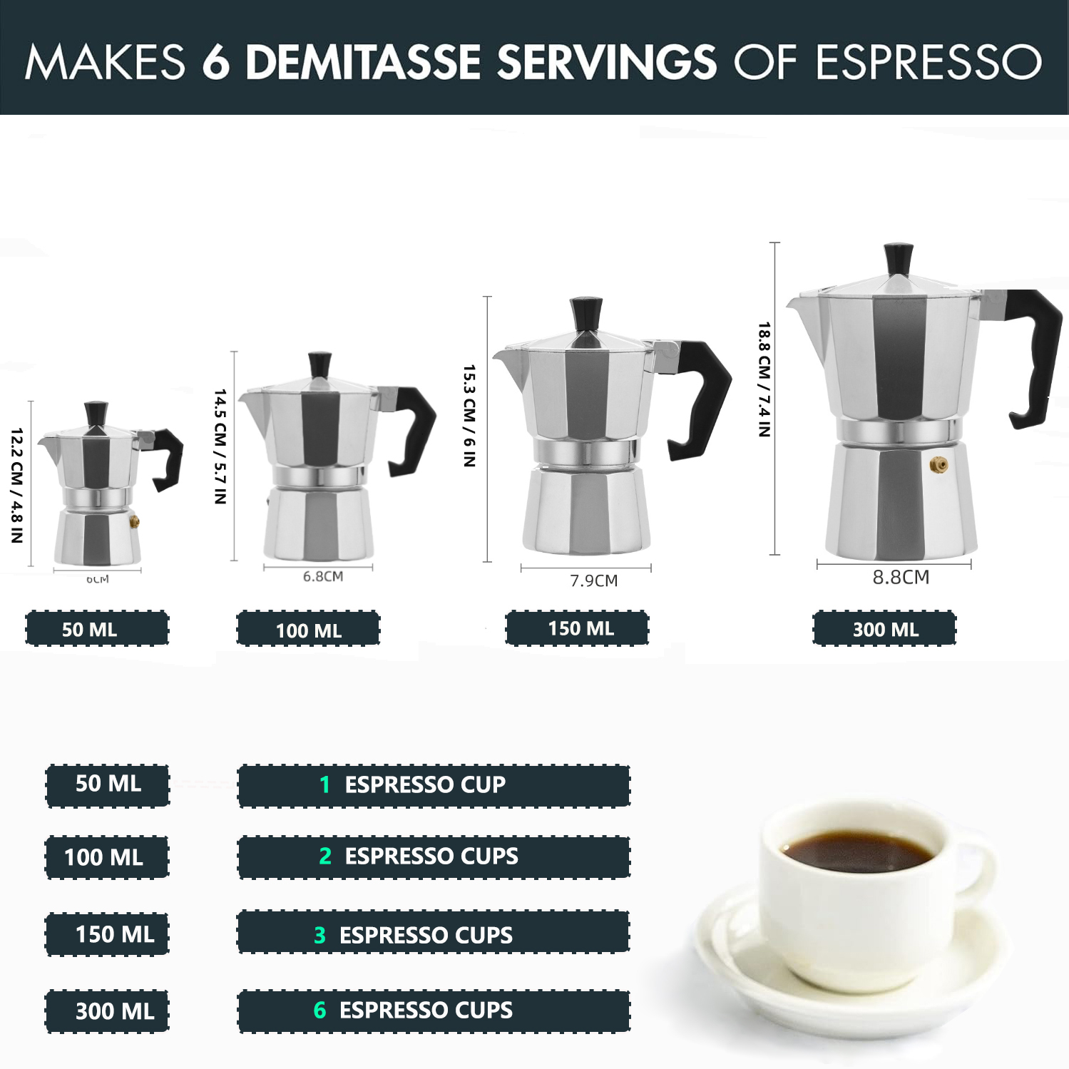 Classic Aluminum Moka Pot 50-3 - Camping Cooking Utensils ulasan dan harga