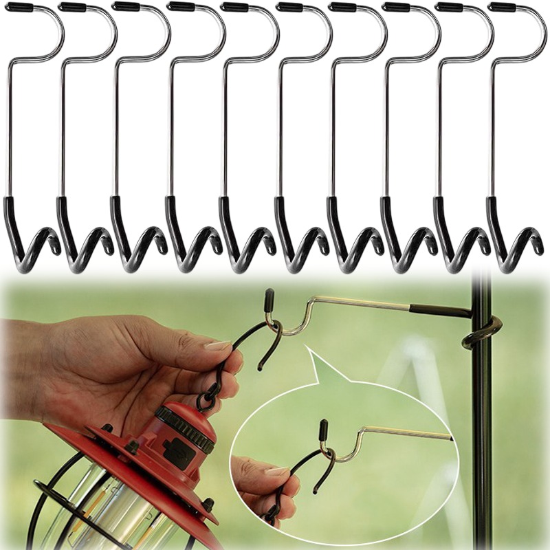 1-10PCS Camping Tent S Hook St - Camping Cooking Hanger ulasan dan harga