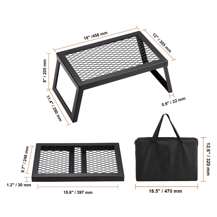 Folding Campfire Grill Heavy D - Camping Cooking Over Fire ulasan dan harga