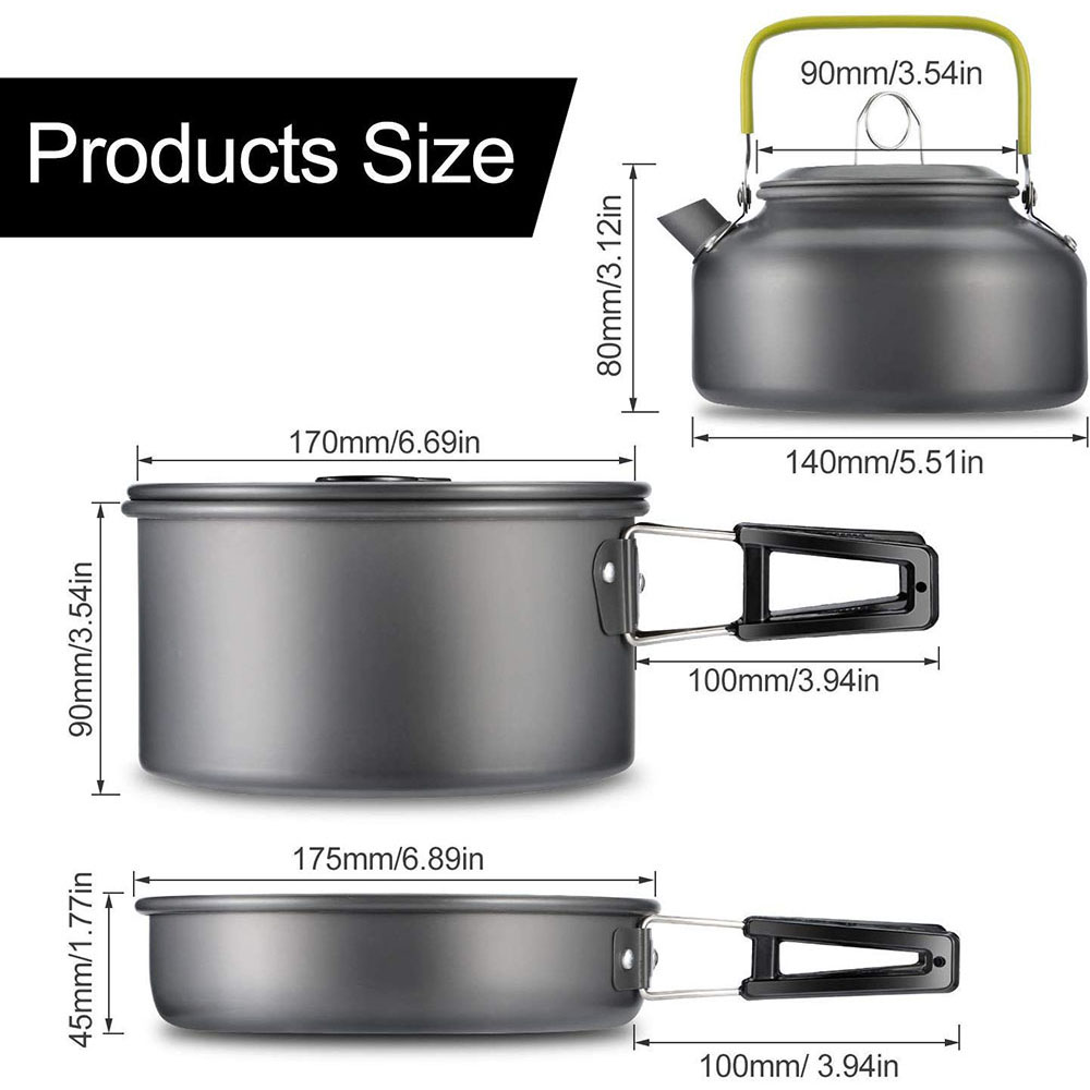 Camping Cookware Set Aluminum  - Camping Cooking Set Large ulasan dan harga