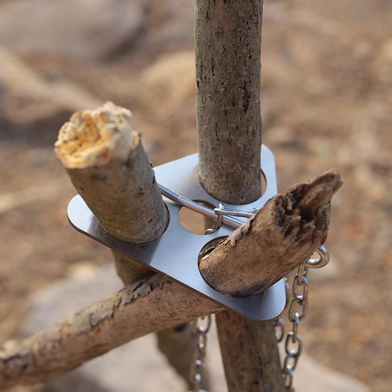 Stainless Steel Camping Tripod - Camping Cooking Pot Tripod ulasan dan harga