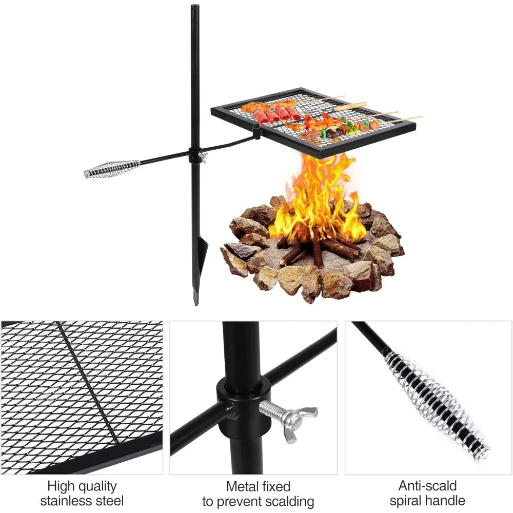 %a Swivel Campfire Grill Heavy - Camping Cooking Over Fire ulasan dan harga