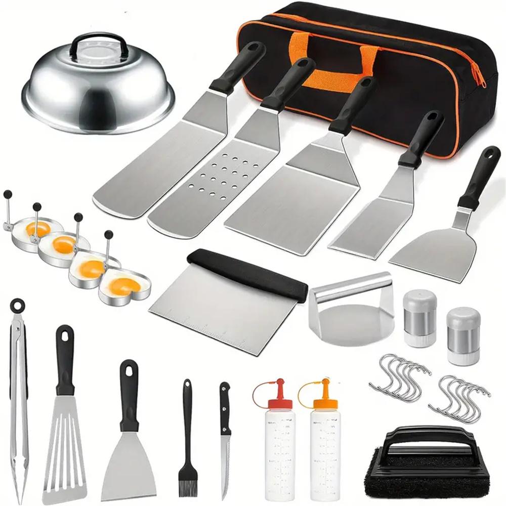 33Pcs Flat Top Griddle Accesso - Camping Cooking Set Large ulasan dan harga