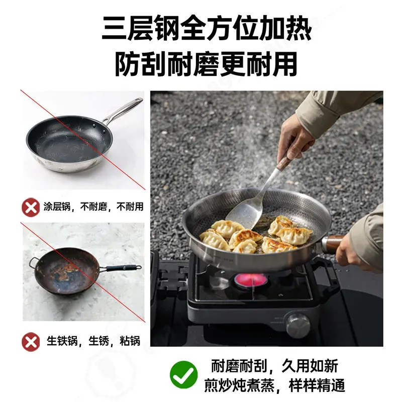 Large Capacity Three Layer Thi - Camping Cooking Set Large ulasan dan harga