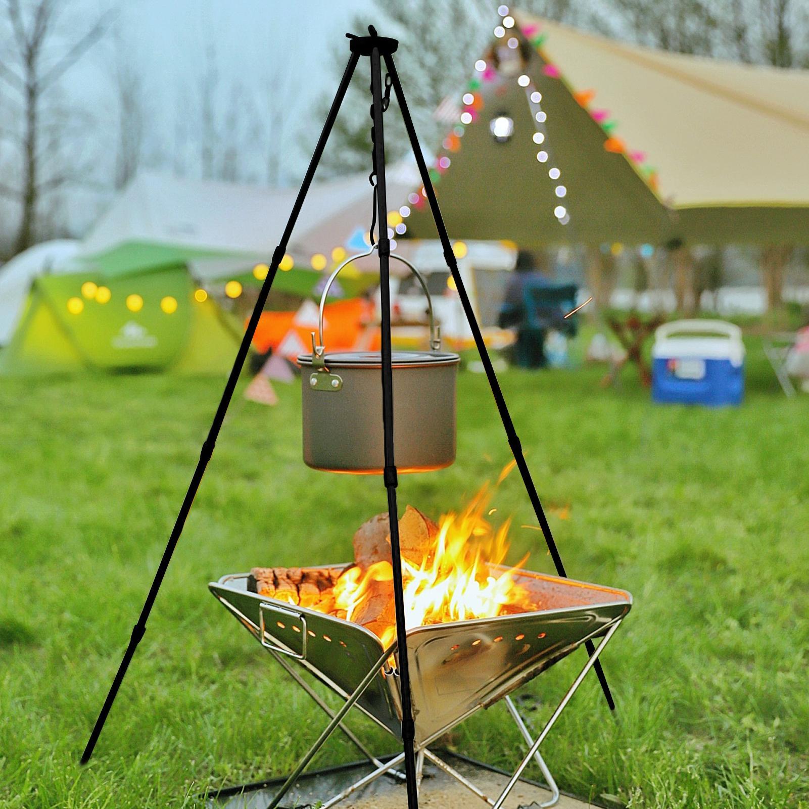 Outdoor Large Bonfire Tripod P - Camping Cooking Pot Tripod ulasan dan harga