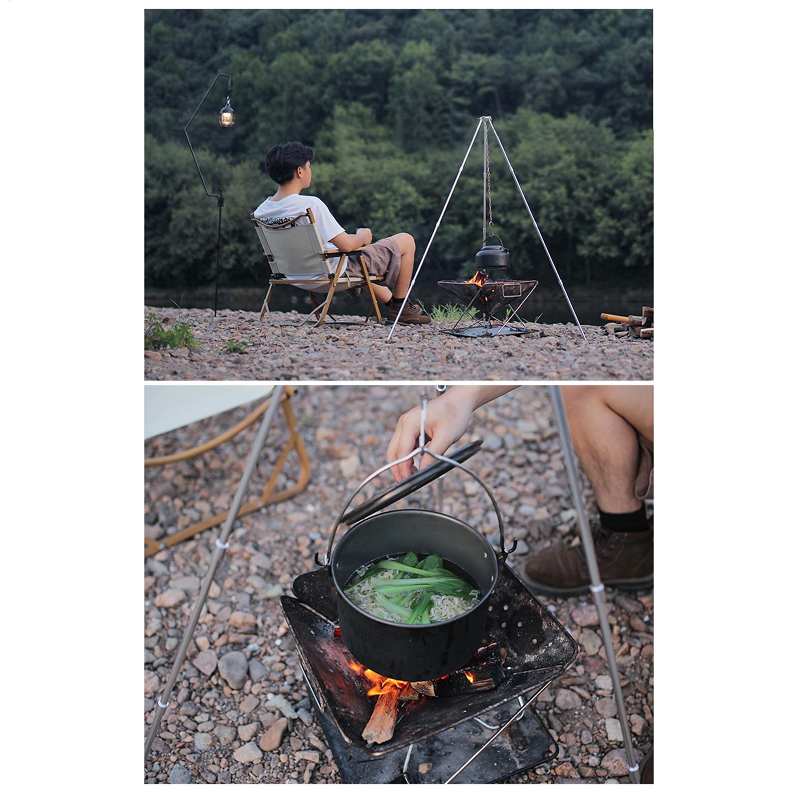 Outdoor Large Bonfire Tripod P - Camping Cooking Pot Tripod ulasan dan harga
