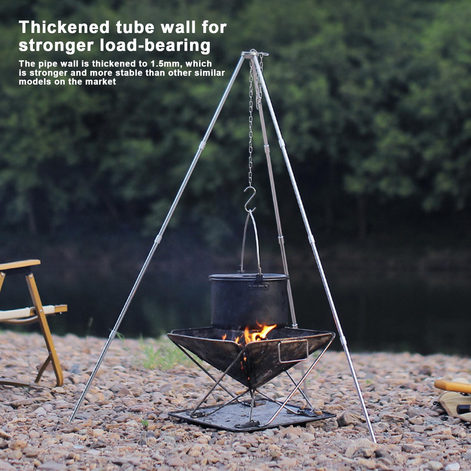 Outdoor Large Bonfire Tripod P - Camping Cooking Pot Tripod ulasan dan harga