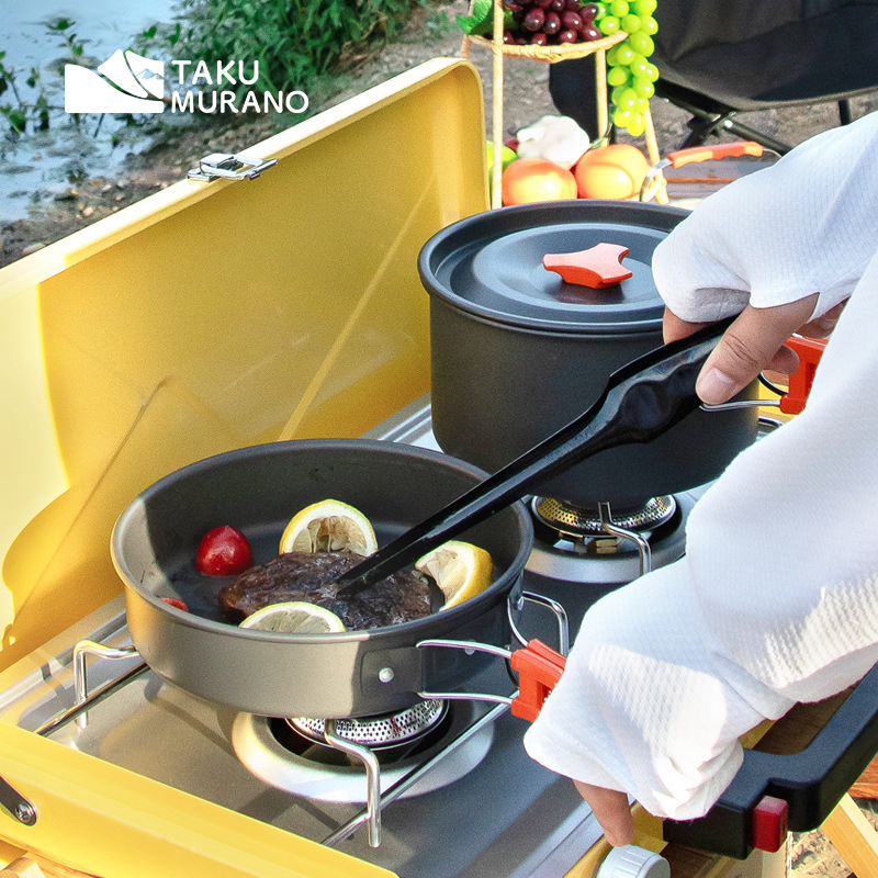 Camping Cookware Set Outdoor C - Camping Cooking Rice ulasan dan harga