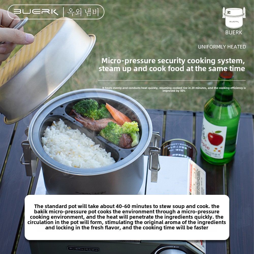 BUERK Camping Cooking Pot Mult - Camping Cooking Set Large ulasan dan harga