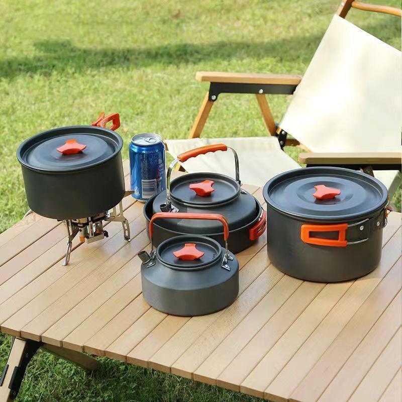 Portable Aluminum Camping Cook - Camping Cooking Set Large ulasan dan harga