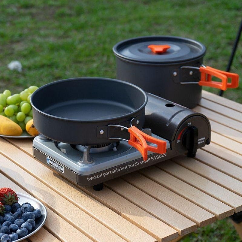 Portable Aluminum Camping Cook - Camping Cooking Set Large ulasan dan harga