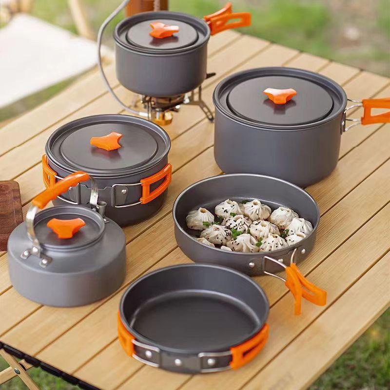 Portable Aluminum Camping Cook - Camping Cooking Set Large ulasan dan harga