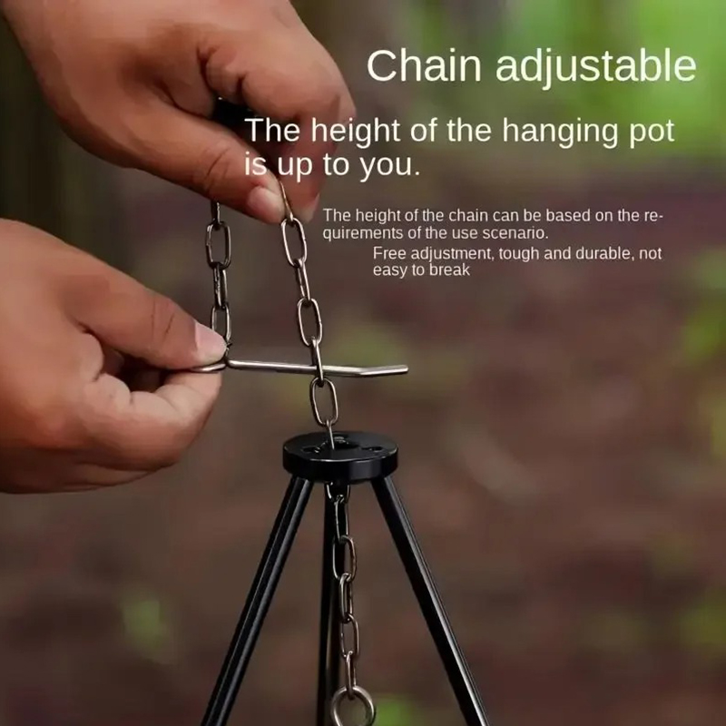SSUNTAK Portable Detachable Ca - Camping Cooking Pot Tripod ulasan dan harga