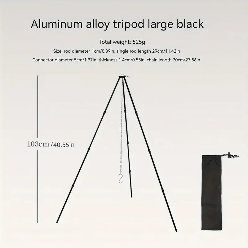 SSUNTAK Portable Detachable Ca - Camping Cooking Pot Tripod ulasan dan harga