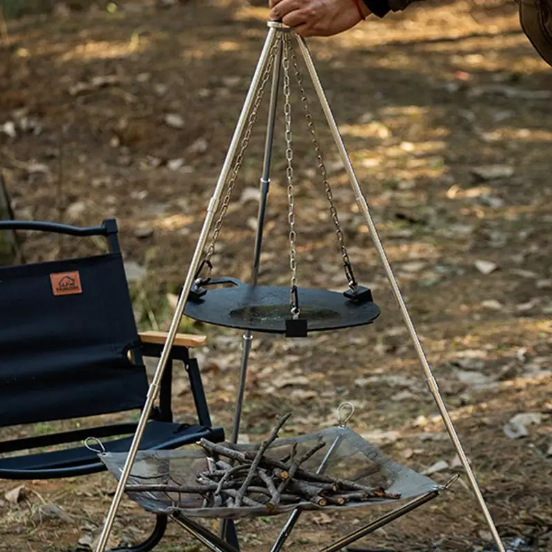 Aluminum Camping Bonfire Tripo - Camping Cooking Pot Tripod ulasan dan harga