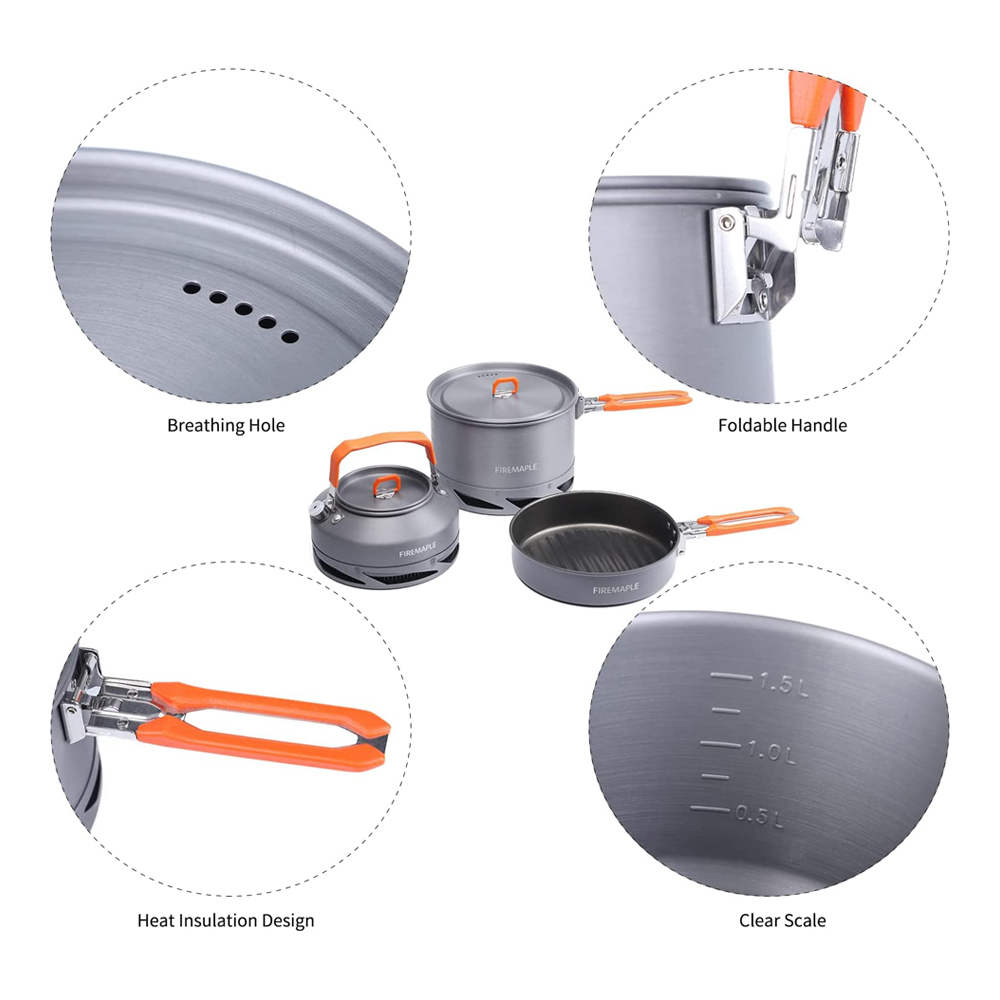 Fire Maple Camping Cookware Ut - Camping Cooking Rice ulasan dan harga