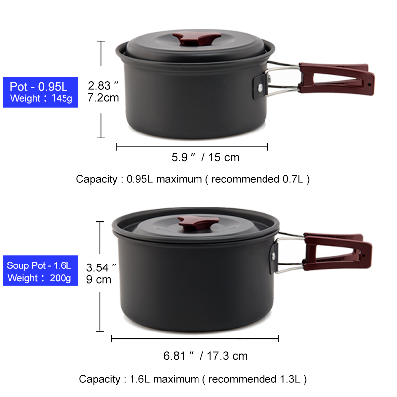 Widesea Camping Cookware Set O - Camping Cooking Set Large ulasan dan harga