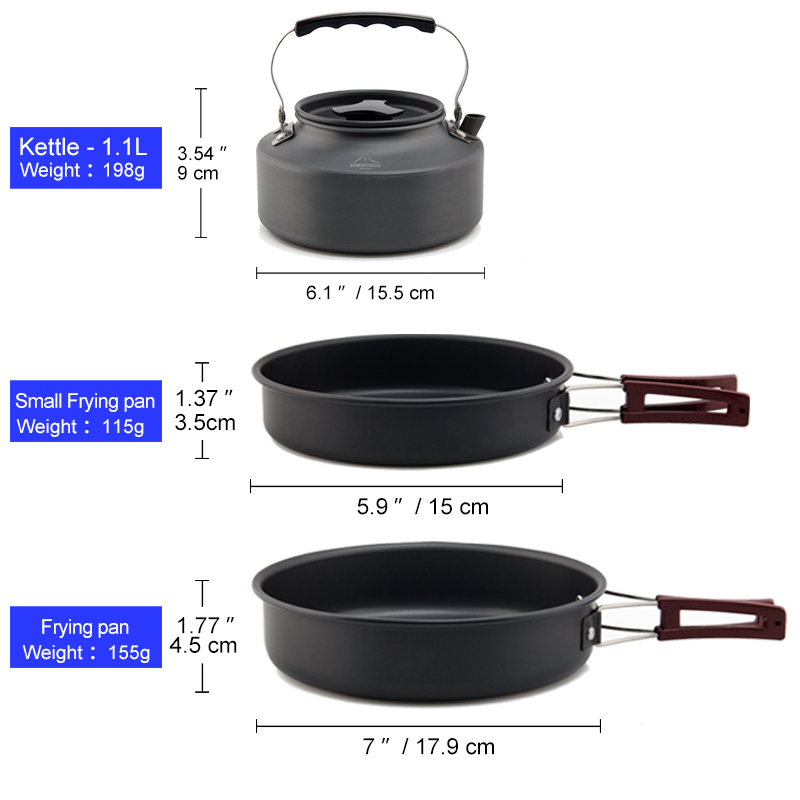 Widesea Camping Cookware Set O - Camping Cooking Set Large ulasan dan harga