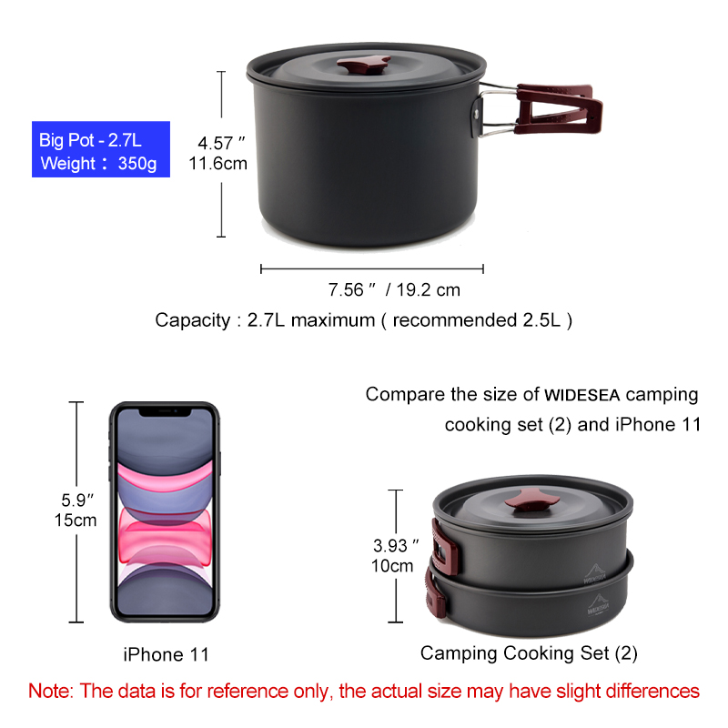 Widesea Camping Cookware Set O - Camping Cooking Set Large ulasan dan harga