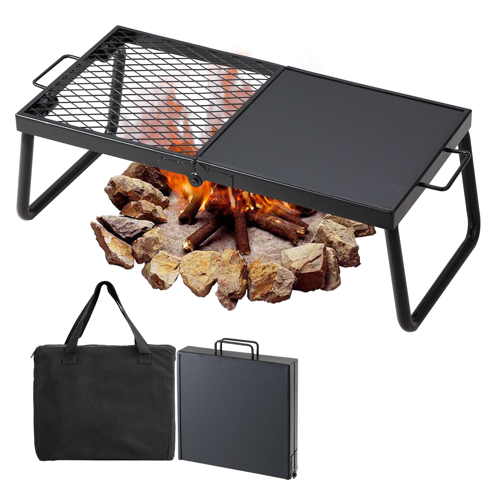 Folding Campfire Grill, Heavy  - Camping Cooking Over Fire ulasan dan harga