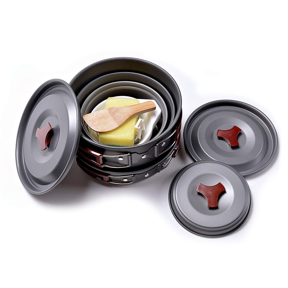 Outdoor Camping Cookware Kit N - Camping Cooking Rice ulasan dan harga