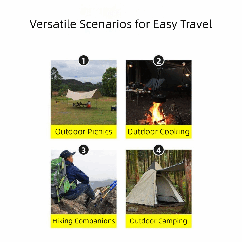 Portable Camping Tripod Adjust - Camping Cooking Pot Tripod ulasan dan harga