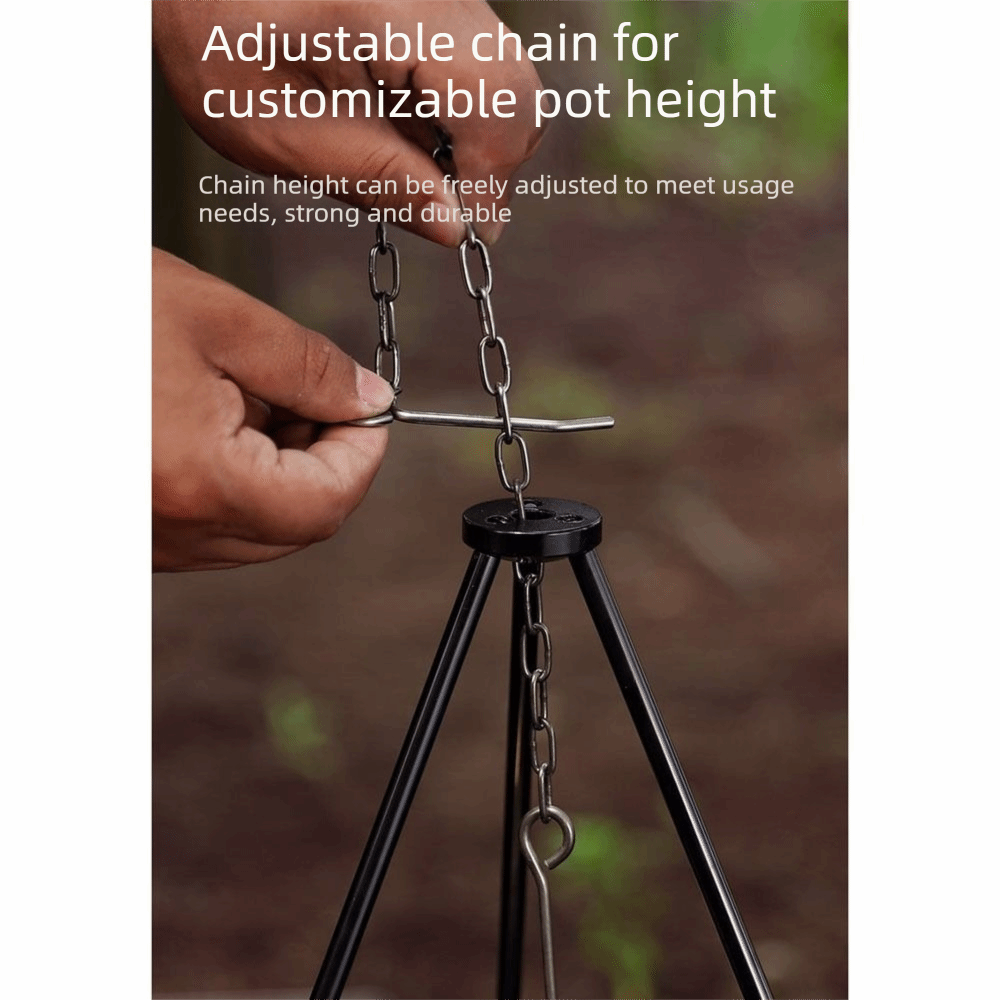 Portable Camping Tripod Adjust - Camping Cooking Pot Tripod ulasan dan harga
